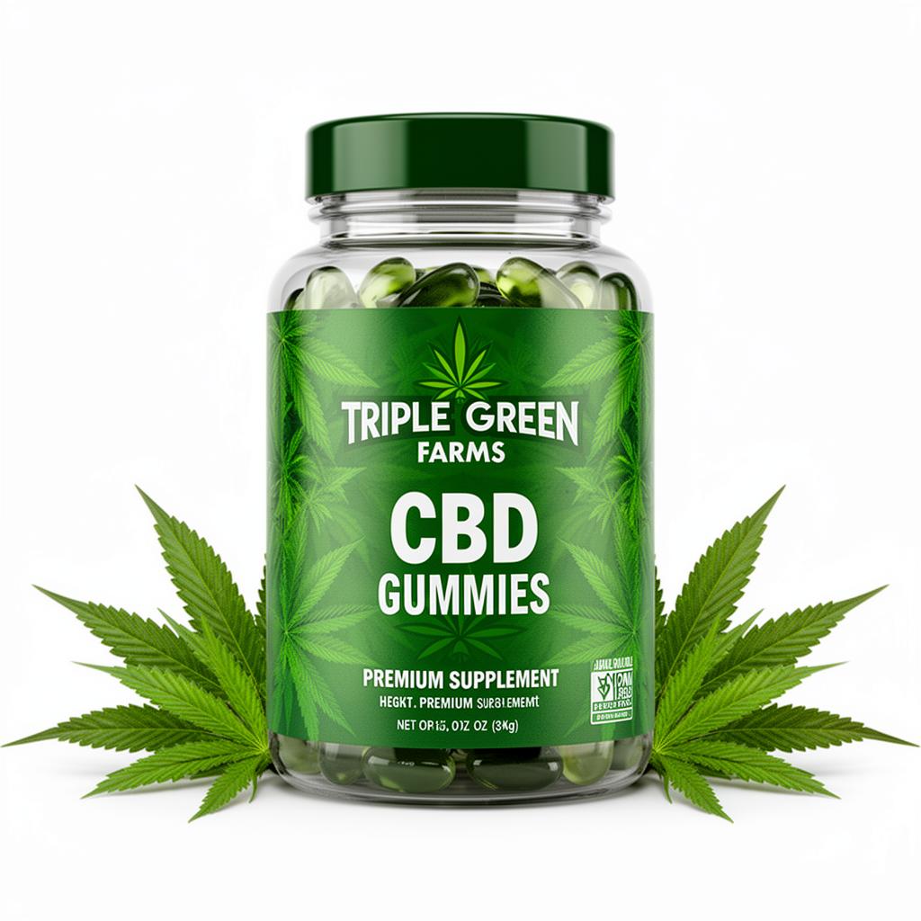 Triple Green Farms CBD Gummies bottle
